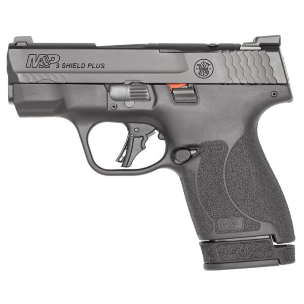 13534mponwhiteleft6c38 SMITH AND WESSON SHIELD PLUS OR 9MM 3.1" NTS