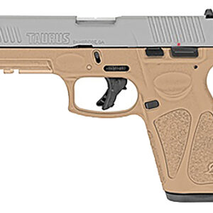 Taurus 1-G3B949T G3  9mm Luger Caliber with 4" Barrel, 15+1 or 17+1 Capacity, Tan Finish Picatinny Rail Frame, Serrated Matte Stainless Steel Slide & Polymer Grip Includes 2 Mags
