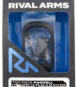 Rival Arms RARA70G121A Two Piece Magwell  Compatible w/Gen5  Glock 17/22/34/35, Black Anodized Aluminum