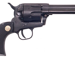 Cimarron ASPLINK1 Plinkerton  22 LR 6 Shot 4.75" Matte Black Barrel, Cylinder & Frame, Wide Front Sight, Black Checkered Plastic Grips w/Medallion