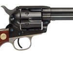 136755 Cimarron MP410B1401 Pistoleer 45 Colt (LC) 6 Shot 4.75" Blued Steel Barrel, Cylinder & Frame, Wide Front Sight, Nickel-Plated Back Strap & Trigger Guard, Walnut Grip