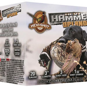 HEVI-Shot HS29213 HEVI-Hammer Upland 20 Gauge 3" 1 oz Steel/ Bismuth 3 Shot 25 Per Box/ 10 Case