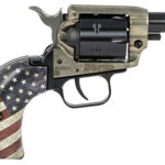 136851 Heritage Mfg BK22CH2USFLAG Barkeep 22 LR 6 Shot 2.67" Black Oxide Steel Barrel & Cylinder, Simulated Case Hardened Zinc Alloy Frame, US Flag Polymer Grips