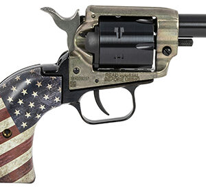 Heritage Arms Barkeep .22 LR revolver with simulated case-hardened frame and US Flag grips