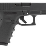 13711 Glock PI1950203 G19 Gen3 Compact 9mm Luger 15+1 4.02" Black Steel Barrel, Matte Black Serrated Slide, Black Polymer Frame w/Accessory Rail, Black Finger Grooved Polymer Grip