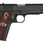 138193 Auto-Ordnance 1911BKO9W 1911 A1 GI Spec 9mm Luger 9+1 5" Stainless Steel Barrel, Matte Black Serrated Carbon Steel Slide & Frame w/Beavertail, Checkered Wood w/Integrated US Logo Grip