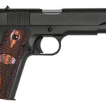 138200 Auto-Ordnance 1911BKOWMA 1911-A1 GI Spec *MA Compliant 45 ACP 5" Barrel 7+1, Matte Black Finish Carbon Steel Frame & Slide, Integrated US Logo Checkered Wood Grip, Manual Safety