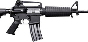 Bushmaster M4 Patrolman 5.56 NATO 16-inch rifle in black with detachable carry handle