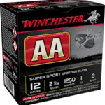 139118 Winchester Ammo AASC12508 AA Sporting Clay 12 Gauge 2.75" 1 oz 8 Shot 25 Per Box/ 10 Case