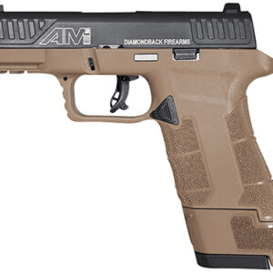 Diamondback DB0300P061 DBAM29 Sub-Compact 9mm Luger 3.50" 12+1,17+1 Flat Dark Earth Finish Frame with Serrated Black Nitride Stainless Steel Slide, Polymer Grip & Picatinny Rail