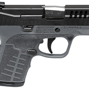 Savage Arms 67011 Stance  9mm Luger 7+1/8+1 3.2" Barrel, Gray Polymer Frame, Serrated/Ported Black Nitride Slide, Interchangeable Backstrap, No Manual Safety, Night Sights