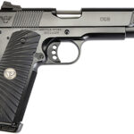 141960 Wilson Combat CQBFS9A 1911 CQB Full Size Frame 9mm Luger 10+1 5" Match Grade Barrel, Black Serrated Carbon Steel Slide, Black Armor-Tuff Carbon Steel Frame w/Beavertail, Black G10 Starburst Grip