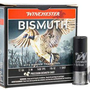 Winchester Ammo SWB1231 Bismuth  12 Gauge 3" 1 3/8 oz Tin Plated Bismuth 1 Shot 25 Per Box/ 10 Case