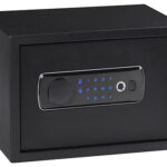 143073 Bulldog BD5020 Duo w/Shelf Digital Keypad/Biometric/Key Entry Black Powder Coat Steel Holds 2 Handguns LED Keypad