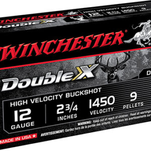 Winchester Ammo SB1200 Double X High Velocity 12 Gauge 2.75" 9 Pellets 00 Buck Shot 5 Per Box/ 50 Case