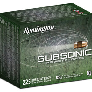 Remington Ammunition 21249 Subsonic Rimfire 22 LR 40 gr Hollow Point 225 Per Box/ 10 Cs