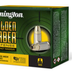 143919 Remington Ammunition 27617 Golden Saber Defense 38 Special +P 125 gr Brass Jacket Hollow Point 20 Per Box/ 25 Case