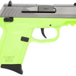 144530 SCCY Industries CPX1TTLGG3 CPX-1 Gen3 9mm Luger 10+1 3.10" Lime Green Polymer w/Picatinny Rail Serrated SS Slide Lime Green Polymer Grip