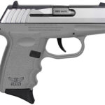 144566 SCCY Industries CPX-3TTSG CPX-3 Sub-Compact Frame 380 ACP 10+1, 3.10" Stainless Quadlock Barrel, Serrated Stainless Steel Slide, Sniper Gray Polymer Frame w/Finger Grooves, No Safety, Right Hand