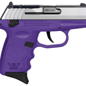 SCCY CPX-4 .380 ACP purple polymer grip stainless steel slide red-dot ready pistol