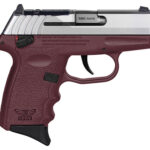 144669 SCCY Industries CPX4TTCRRDRG3 CPX-4 RD 380 ACP 10+1 2.96" Crimson Red Polymer/Serrated Stainless Steel Slide/Finger Grooved Crimson Red Polymer Grip