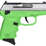 144670 SCCY Industries CPX4TTLGRDRG3 CPX-4 RD 380 ACP 10+1 2.96" Lime Green Polymer/Serrated Stainless Steel Slide/Finger Grooved Lime Green Polymer Grip