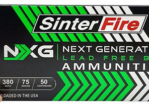 SinterFire Inc SF38075NXG Next Generation (NXG)  380 ACP 75 gr Lead Free Ball 50 Per Box/ 20 Case