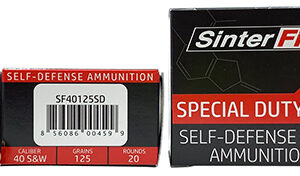 SinterFire Inc SF40125SD Special Duty (SD)  40 S&W 125 gr Lead Free Frangible Hollow Point 20 Per Box/ 10 Case