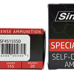 145259 SinterFire Inc SF45155SD Special Duty (SD) 45 ACP 155 gr Lead Free Frangible Hollow Point 20 Per Box/ 10 Case