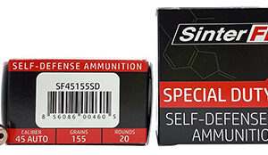 SinterFire Inc SF45155SD Special Duty (SD)  45 ACP 155 gr Lead Free Frangible Hollow Point 20 Per Box/ 10 Case