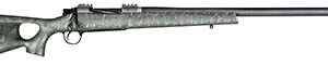 Christensen Arms CA10269815323 Summit TI  Full Size 28 Nosler 3+1, 26" Natural Titanium Steel Threaded Barrel, Natural Titanium Aluminum Receiver, Green w/Black/Tan Webbing Fixed Thumbhole Stock
