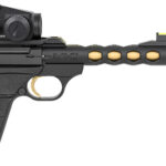 147999 Browning 051582490 Buck Mark Vision SR 22 LR 10+1 5.90" Black Anodized/Gold Cerakote Ported Threaded Barrel, Matte Black Serrated Slide & Aluminum Frame, Vortex Crossfire Red Dot