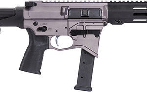 Maxim Defense MD9 9mm AR-style pistol with 5.50-inch barrel in urban grey and black brace