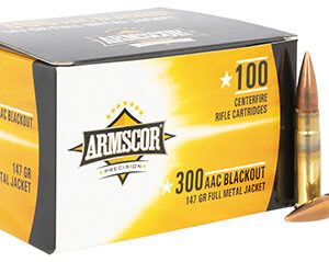 Armscor 50446 Precision Value Pack 300 Blackout 147 gr Full Metal Jacket 100 Per Box/ 12 Case