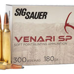 148647 Sig Sauer V300WMSP18020 Venari 300 Win Mag 180 gr Soft Point 20 Per Box/ 10 Case