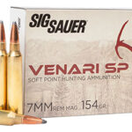 148650 Sig Sauer V7MMSP15420 Venari 7mm Rem Mag 154 gr Soft Point 20 Per Box/ 10 Case