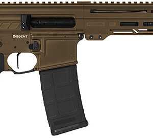 CMMG Dissent .300 AAC Blackout 6.5in pistol in midnight bronze angle view