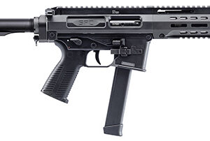 B&T SPC9 9mm pistol in black with arm brace adapter and polymer grip