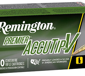 Remington Ammunition 21202 Premier Accutip-V 224 Valkyrie 60 gr AccuTip V Boat Tail 20 Per Box/ 10 Case