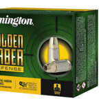 149301 Remington Ammunition R21369 Golden Saber Defense 10mm Auto 180 gr Brass Jacket Hollow Point 20 Per Box/ 25 Case