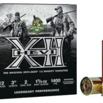 149325 1 HEVI-Shot HS51204 HEVI-XII 12 Gauge 3" 1 3/8 oz 4 Shot 25 Per Box/ 10 Case