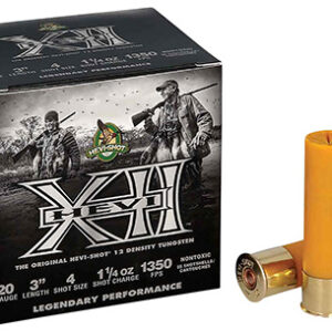 HEVI-Shot HS53204 HEVI-XII  20 Gauge 3" 1 1/4 oz Tungsten 4 Shot 25 Per Box/ 10 Case
