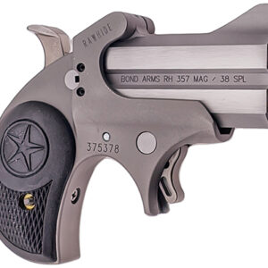 Bond Arms Rawhide derringer stainless finish with 2.5 inch barrel and rubber grips