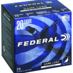 149814 Federal H2585 Game-Shok High Brass 20 Gauge 3" 1 1/4 oz 5 Shot 25 Per Box/ 10 Case