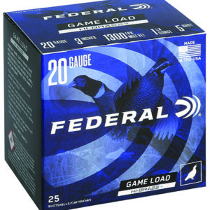 Federal H2585 Game-Shok High Brass 20 Gauge 3" 1 1/4 oz 5 Shot 25 Per Box/ 10 Case