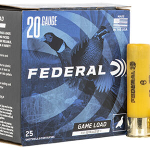 Federal H2586 Game-Shok High Brass 20 Gauge 3" 1 1/4 oz 6 Shot 25 Per Box/ 10 Case