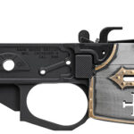 150072 Spikes Tactical STLB960PCH Rare Breed Crusader 9mm Luger, Black Anodized Aluminum with Painted Front for AR-Platform