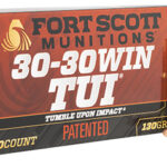 150073 Fort Scott Munitions 3030130SCV Tumble Upon Impact (TUI) Rifle 30-30 Win 130 gr Solid Copper Spun 20 Per Box/ 25 Case