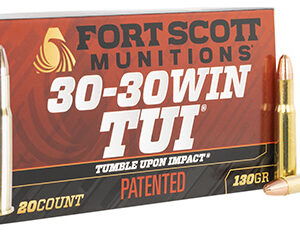 Fort Scott Munitions 3030130SCV Tumble Upon Impact (TUI) Rifle 30-30 Win 130 gr Solid Copper Spun 20 Per Box/ 25 Case