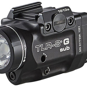 Streamlight 69438 TRL-8 G Sub Gun Light with Green Laser  Black Anodized 500 Lumens White LED 1913 Short Rail Pistol